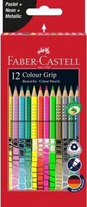 Kleurpotloden voor kinderen vanaf 4 jaar Faber-Castell GRIP pastel, neon en metallic