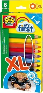 Kleurpotloden voor kinderen vanaf 1 jaar SES My First Kleurpotloden XL