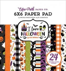 I love Halloween paper pad; Halloween decoratie maken